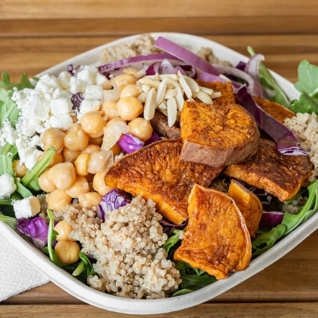 Roasted Sweet Potato Quinoa Bowl.