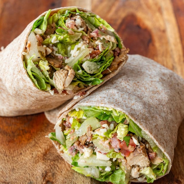 Classic Chicken Caesar Wrap.